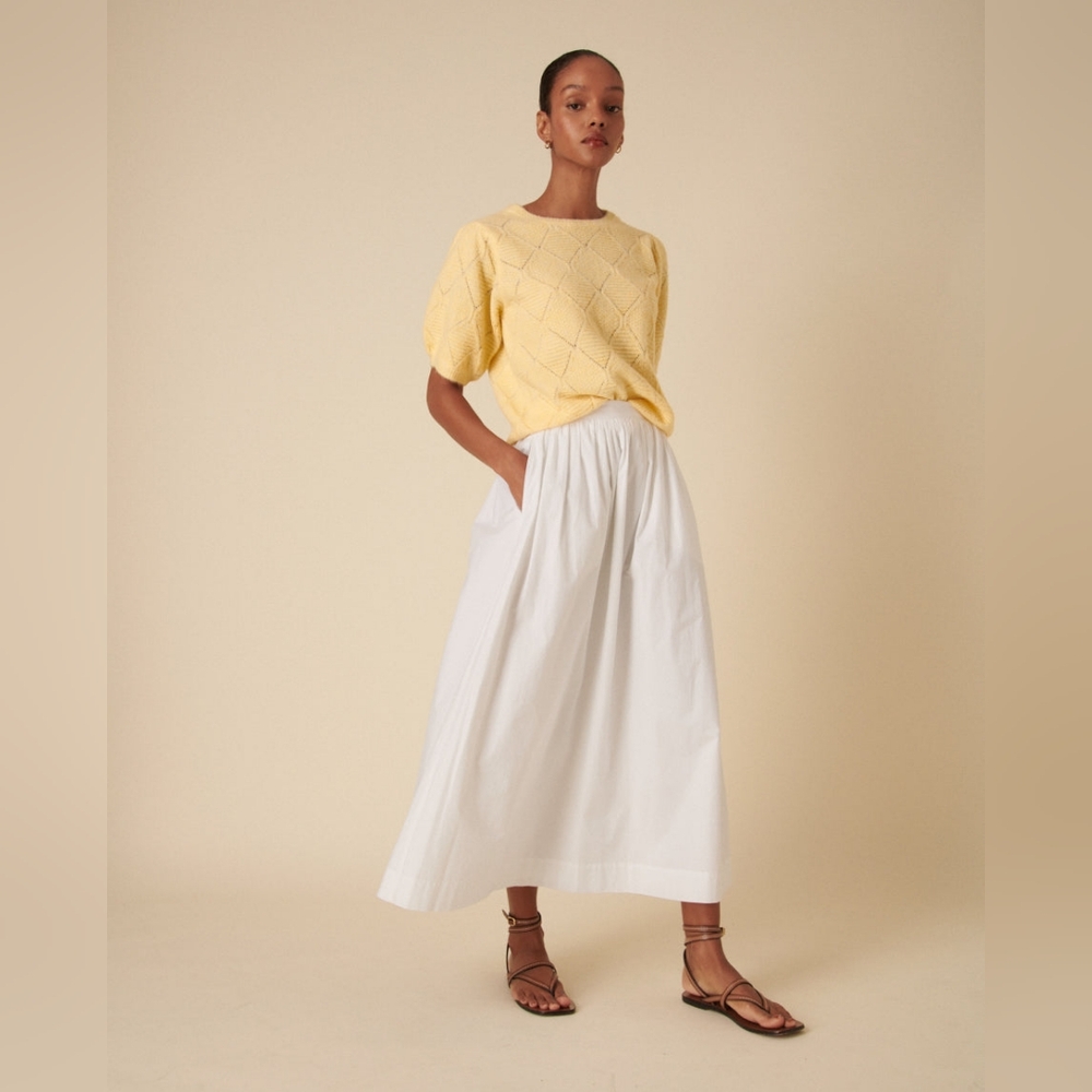 Boutique White Maxi Skirt NWT Sz L